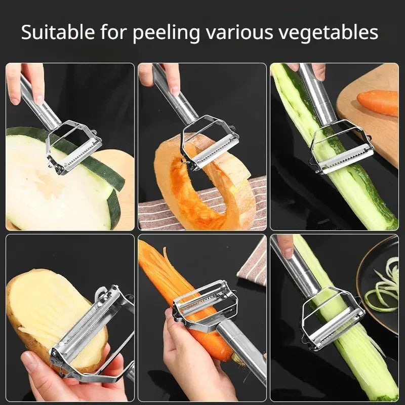 3 in 1 Kitchen Peeler and Grater Stainless Steel