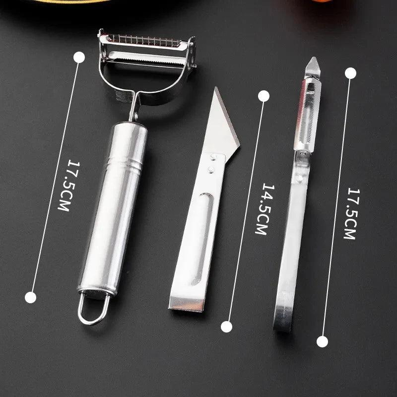 3 in 1 Kitchen Peeler and Grater Stainless Steel