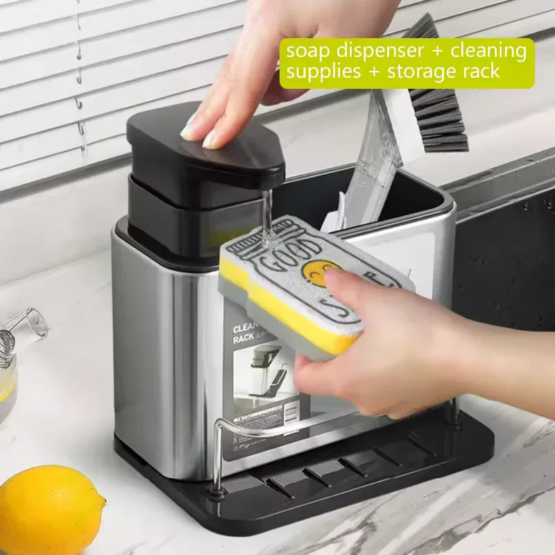 3-in-1 Sponge Holder for Sink - Durable & Compact
