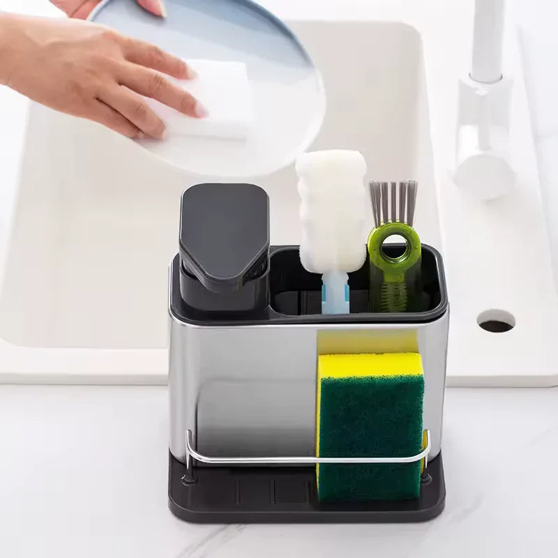 3-in-1 Sponge Holder for Sink - Durable & Compact - Clarify.pk