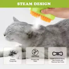 3 in 1 Steam Brush for Cats and Dogs - Clarify.pk