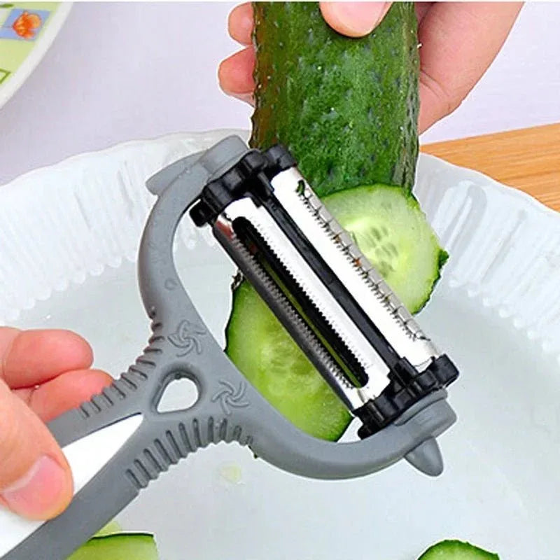3-in-1 Vegetable & Fruit Peeler – Multi-Functional Rotary Grater Cutter