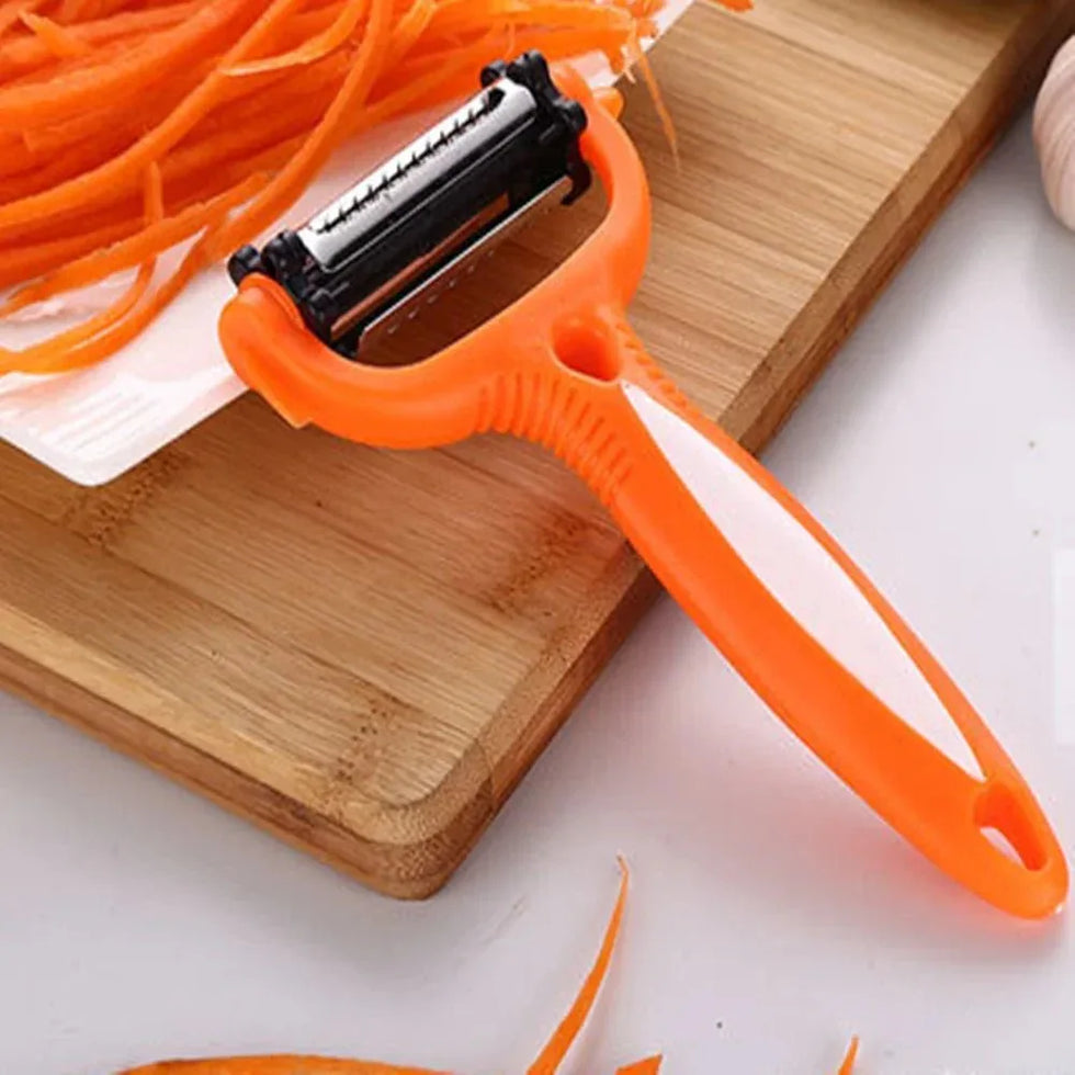 3-in-1 Vegetable & Fruit Peeler – Multi-Functional Rotary Grater Cutter