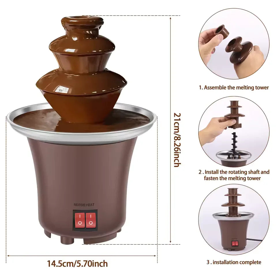3 Tier Chocolate Fountain for Parties - Clarify.pk