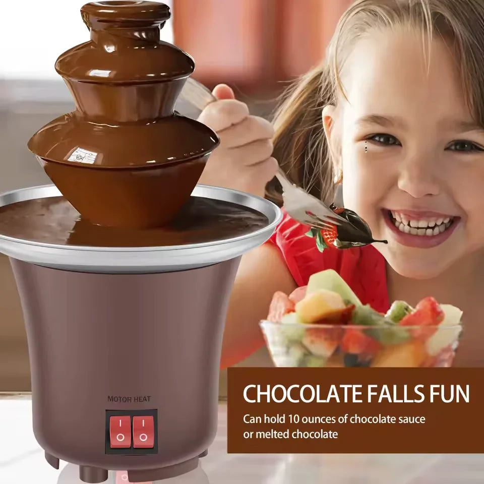 پارٹیوں کے لیے 3 درجے کا چاکلیٹ فاؤنٹین