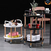 3 Tier Rotating Cart with Wheels for Home (Random Circle/Square) - Clarify.pk