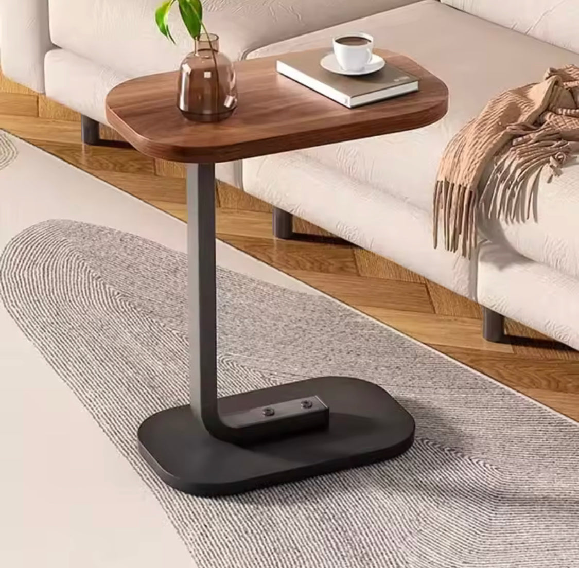 Wooden Sliding Table - Smart Space-Saving Side Table