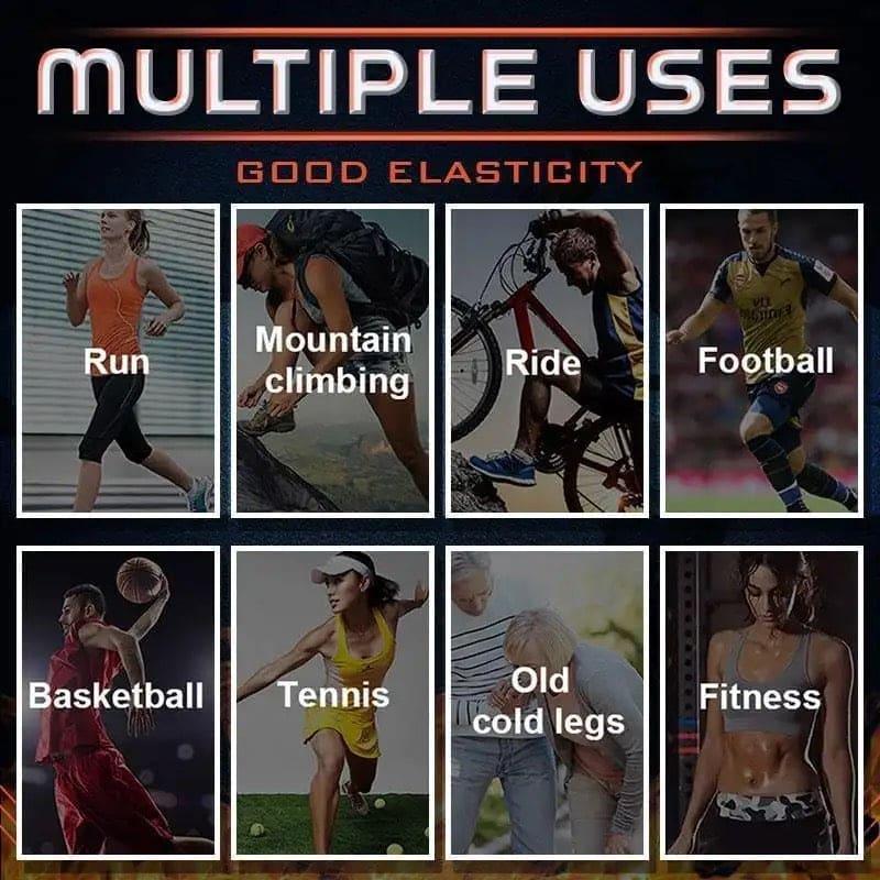 Elastic Knee Support Brace with Strap for Full-Length Protection - Clarify.pk