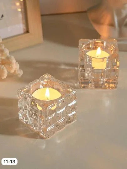 Mini Square Crystal Candle – Decorative Scented Candle - Clarify.pk