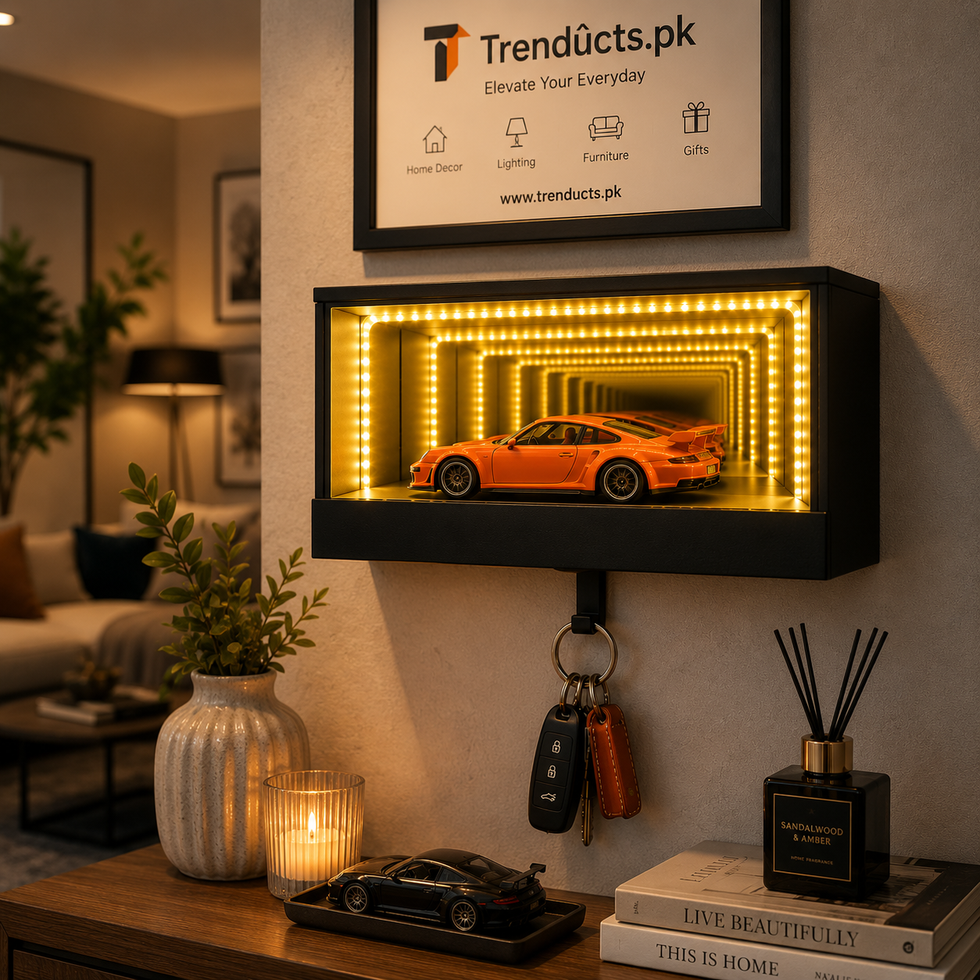 3D Car Key Holder - Infinity LED Garage Wall Mount Holder