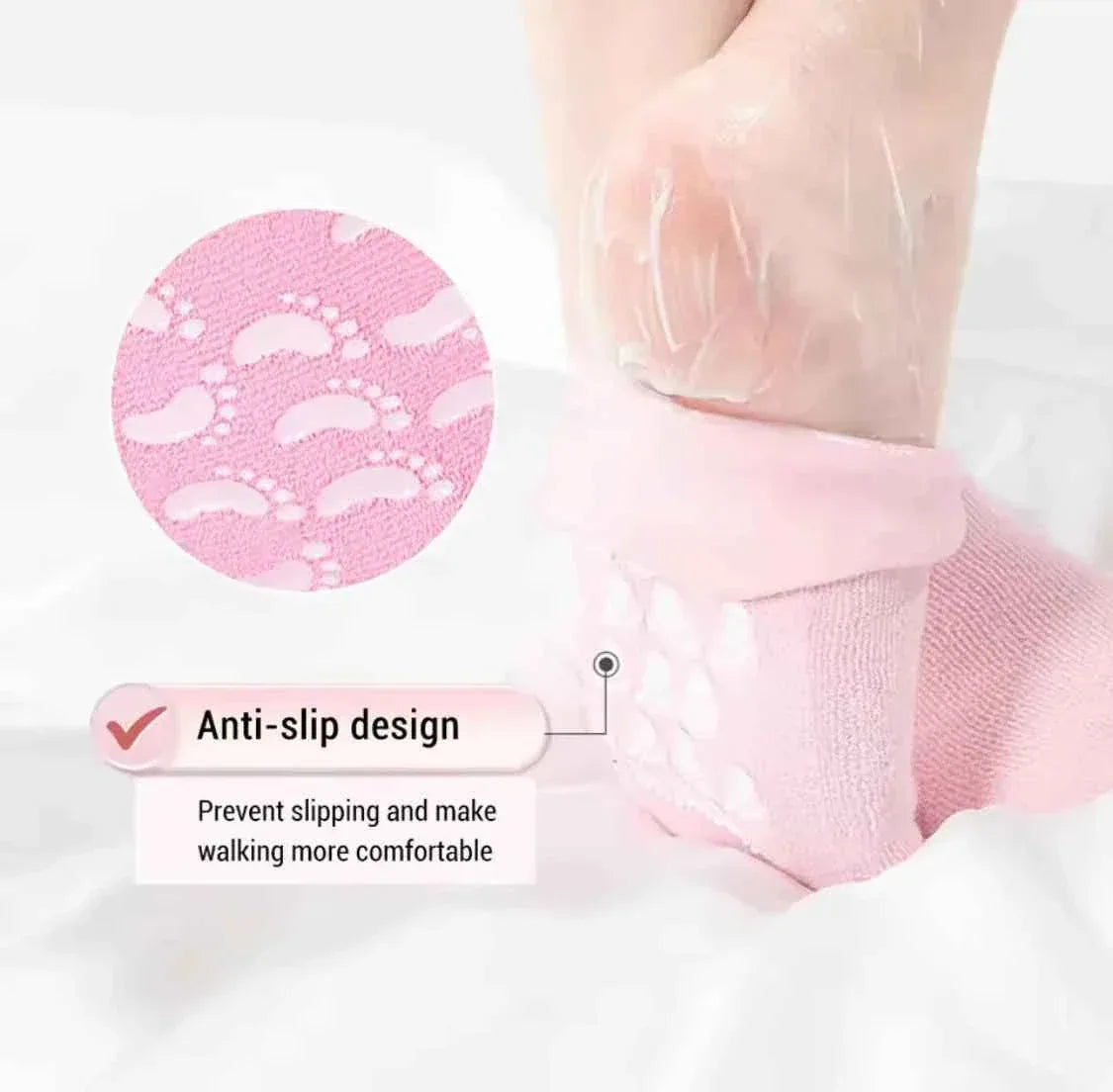 Reusable Heel Moisturizing Socks for Soft and Smooth Feet - Clarify.pk