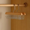 Multifunctional Wooden Hanger with 8 Hooks for Organizing Suspender and Accessories - Clarify.pk