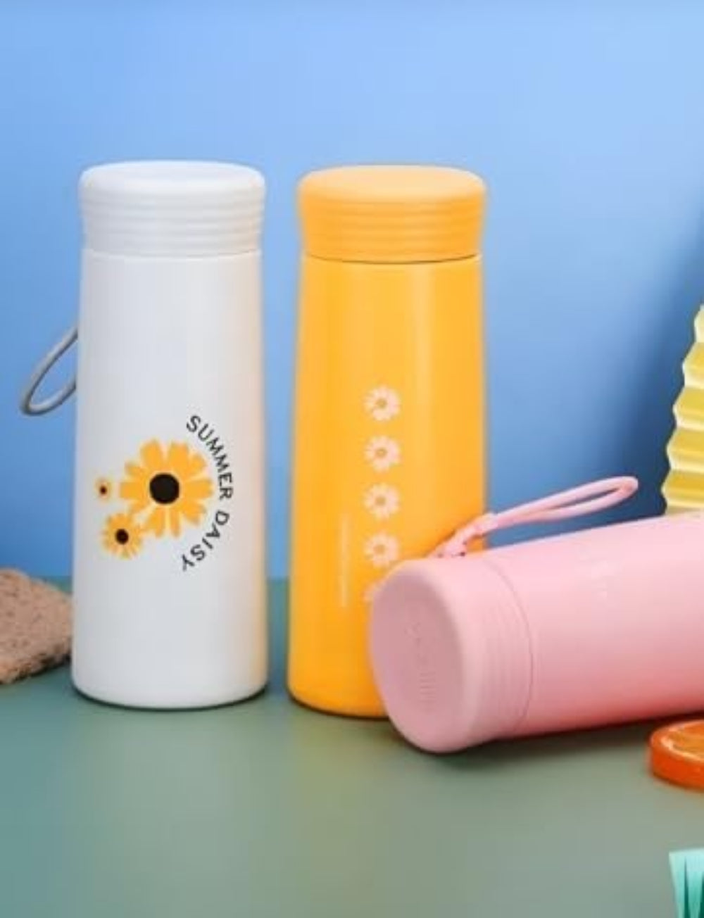 Cute Bee Glass Bottle - Premium 400ml Travel Flask (each)