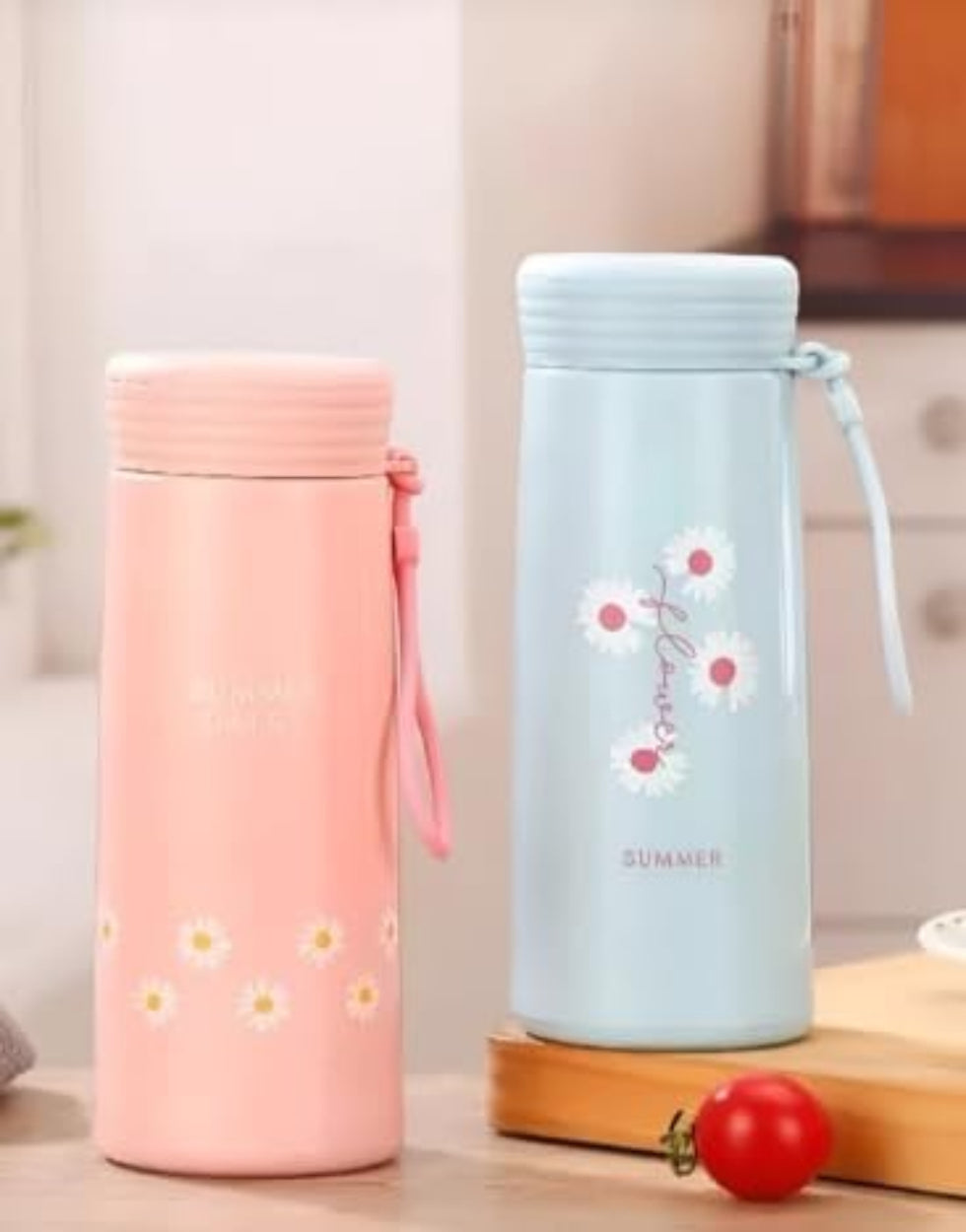 Cute Bee Glass Bottle - Premium 400ml Travel Flask (each)