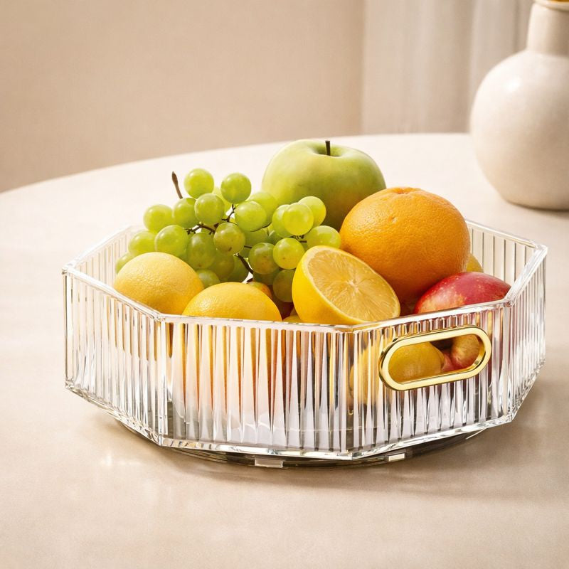 Rotating Hexagon Acrylic Tray – 360° Organizer