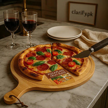 Premium Wooden Pizza Serving Tray - Clarify.pk