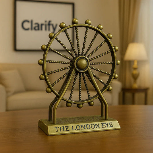 Metal London Eye Showpiece – Premium Home & Office Decorative Ornament - Clarify.pk