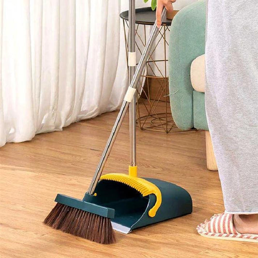 Broom and Dustpan Set with Scoop and Cleaning Brush for Efficient Cleaning - Clarify.pk