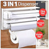 3 in 1 Paper Dispenser - Versatile Tissue, Towel, and Wrap Holder for Home and Office - Clarify.pk