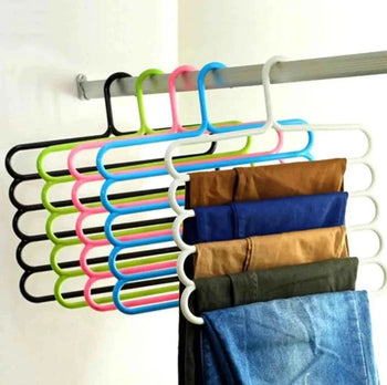 5-layer multifunctional hanger organizer for closet storage | Trenducts.pk