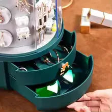 360 Rotating Jewelry Organizer with Elegant Design