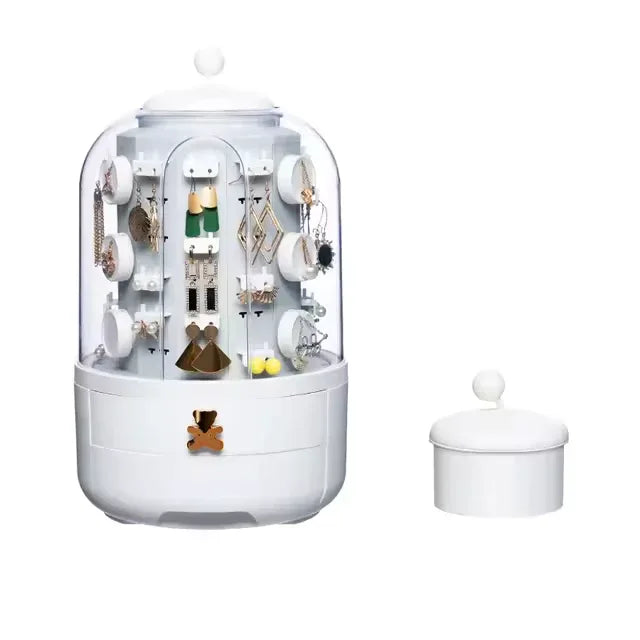 360 Rotating Jewelry Organizer with Elegant Design