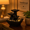 3-Tier LED Tabletop Water Fountain - Indoor Cascading Stream