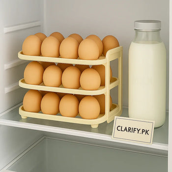 3-Tier Egg Storage Rack – Holds 24 Eggs - Clarify.pk
