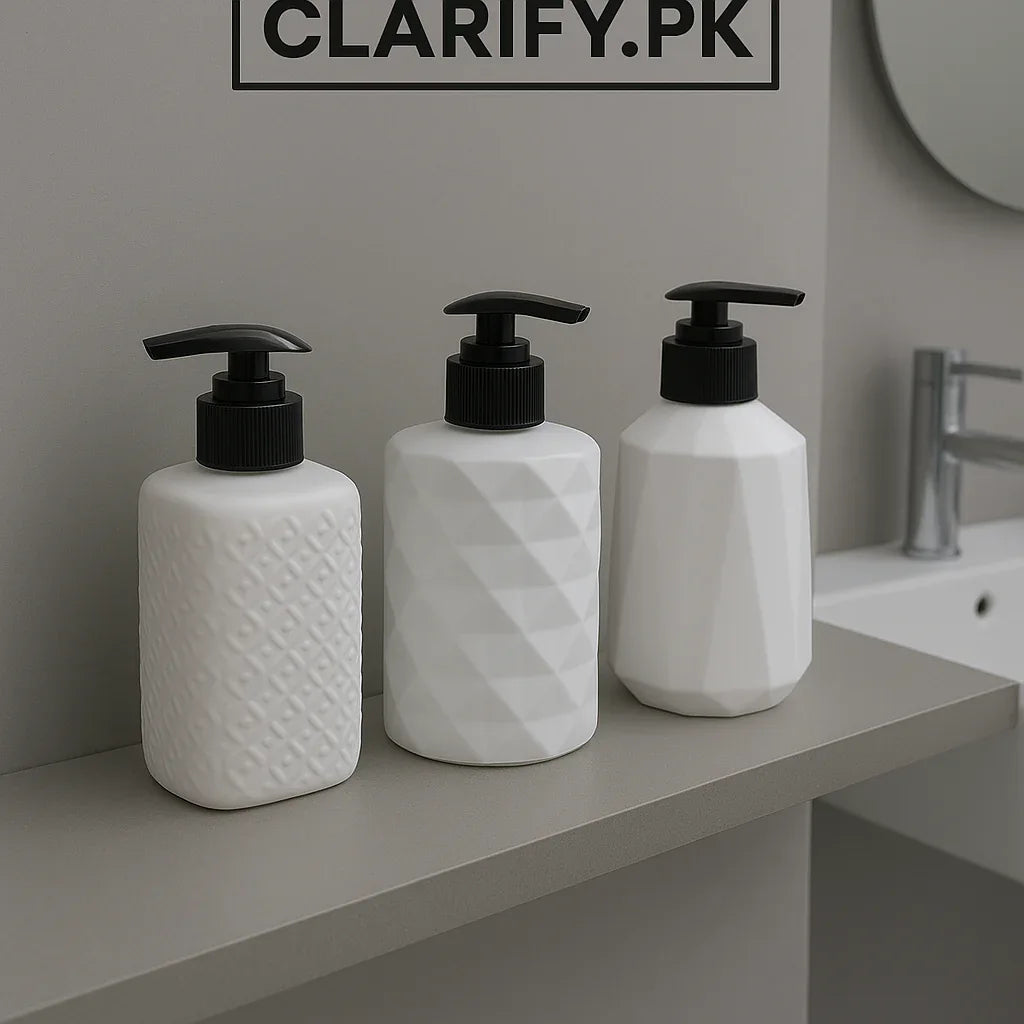 ABS Plastic Soap Pump Dispenser – Refillable Liquid Soap Bottle (Random) - Clarify.pk