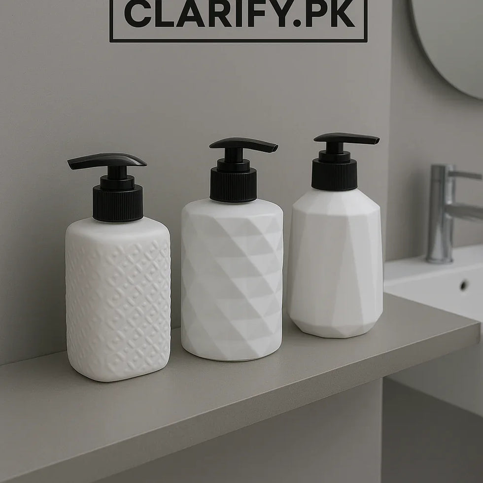 ABS Plastic Soap Pump Dispenser – Refillable Liquid Soap Bottle (Random) - Clarify.pk
