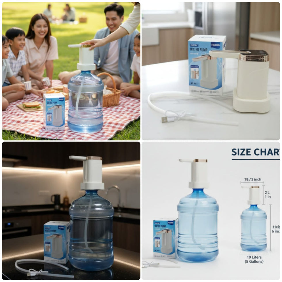 Foldable Rechargeable Water Pump – Smart Drinking Solution