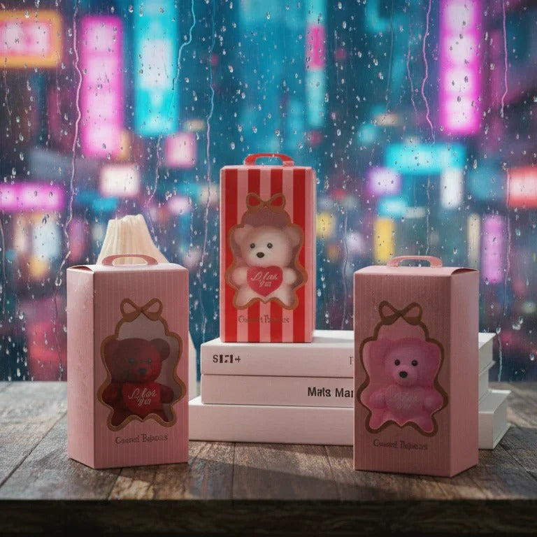 Cute Mini Gift Box with Teddy & Flowers