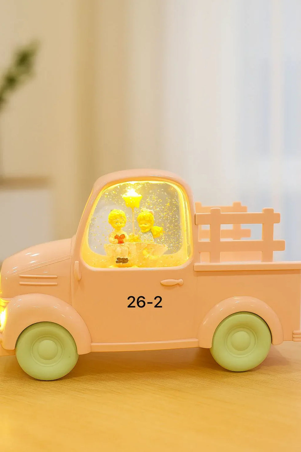LED Couple Musical Truck Decoration – Romantic Light & Music Home Showpiece - Clarify.pk
