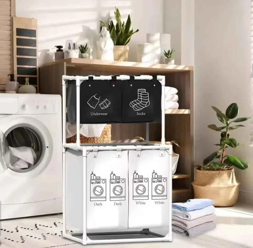 Large Capacity Clothes Hamper for Efficient Multi-Layer Laundry Organization
