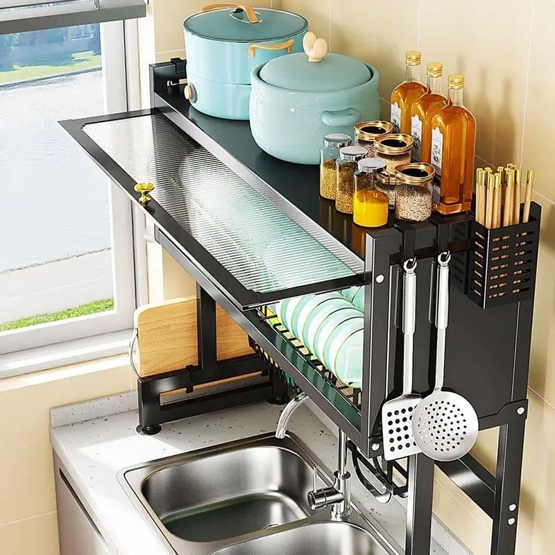 Over The Sink Rack for Kitchen Organization and Storage - Clarify.pk