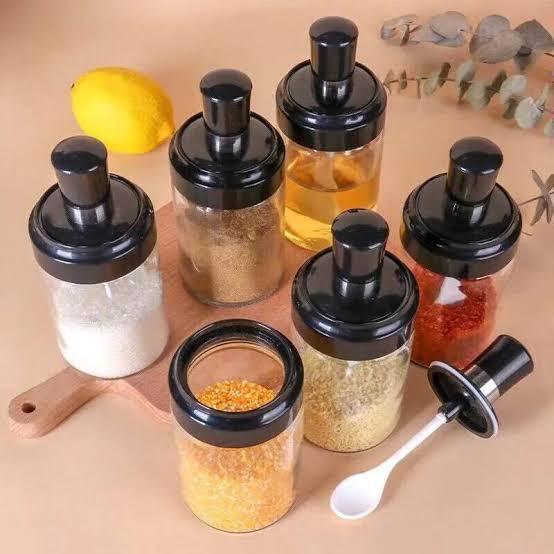 6 Pcs Rotating Spice Rack Organizer for Kitchen Storage - Clarify.pk