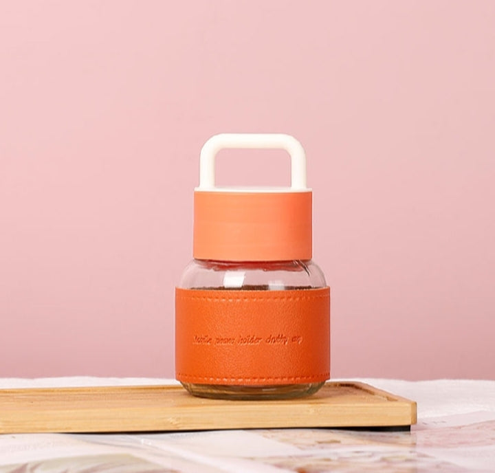 Minimalist Glass Mug - Straight-Edge Handle Cup