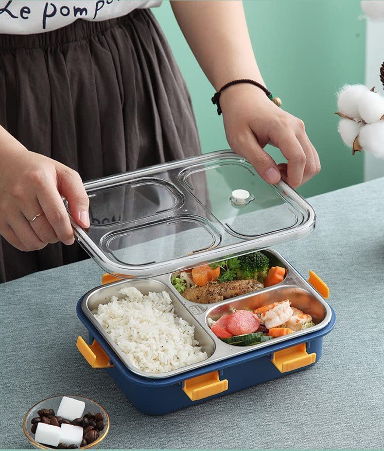 Leakproof 3-Compartment Stainless Steel Lunch Box Set