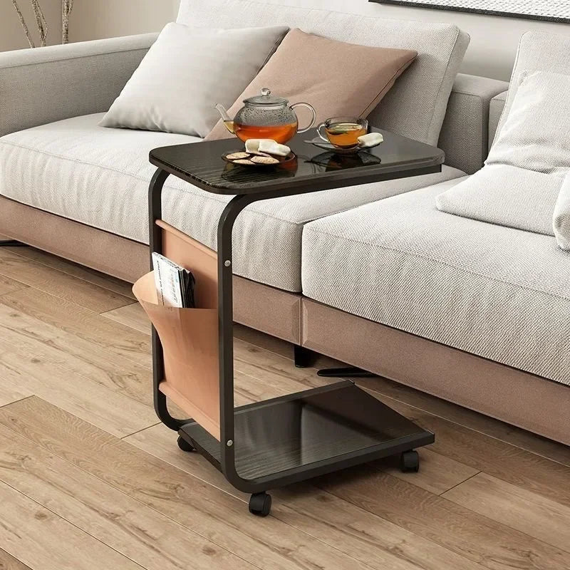 Wooden Sliding Table - Smart Space-Saving Side Table