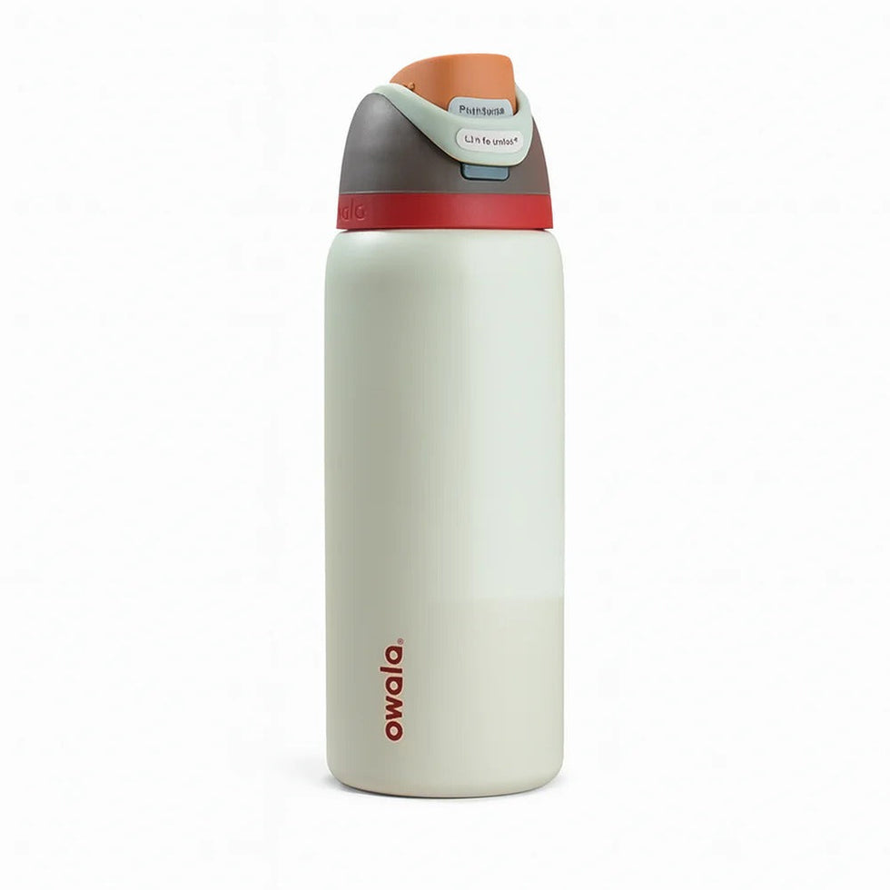 Owala FreeSip® Insulated Stainless Steel Water Bottle – 32oz Ivory White