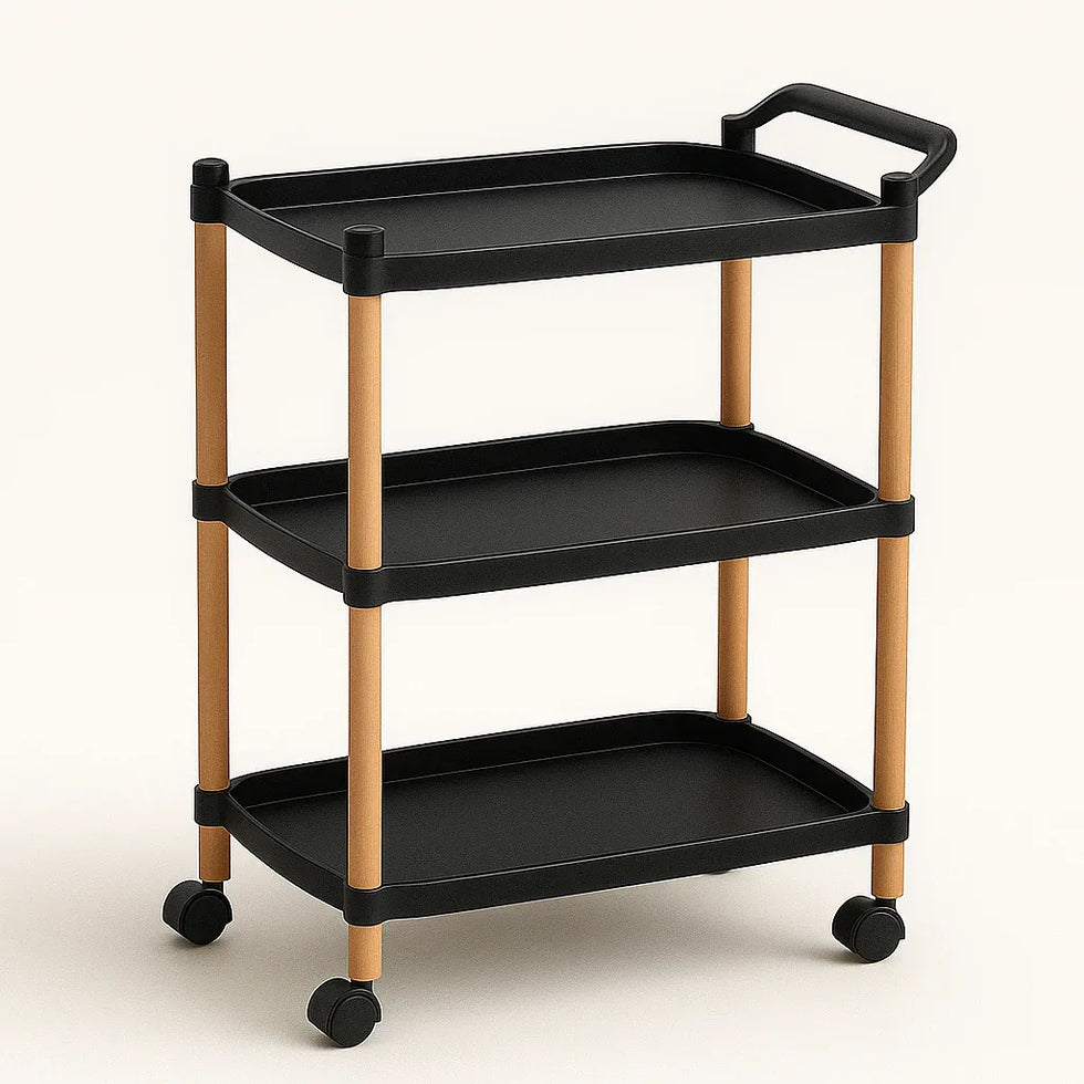 Modern 3-Tier Rolling Organizer Trolley – Storage Cart - Clarify.pk