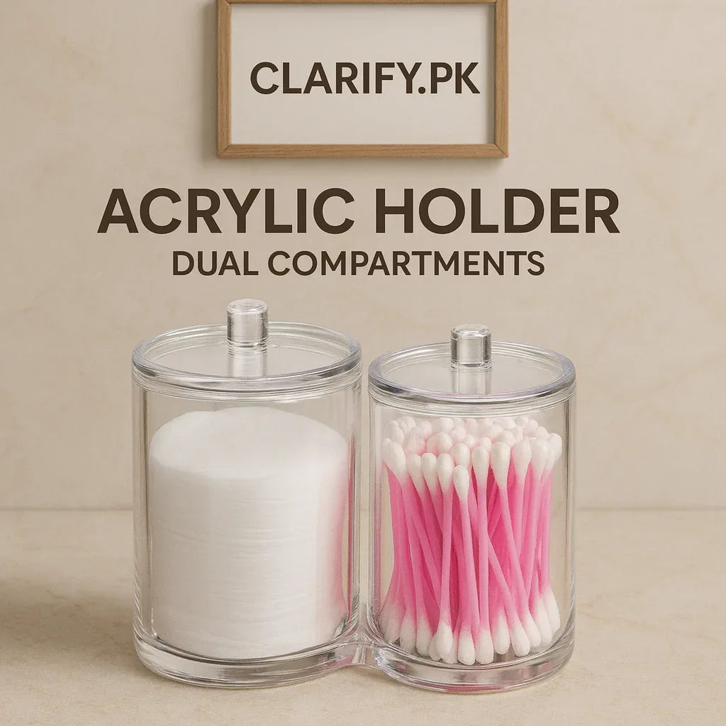 Acrylic Cotton Bird Holder – Stylish Cotton Swab Organizer - Clarify.pk