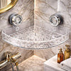 Acrylic Corner Suction Shelf – Drill-Free Bathroom Rack AB