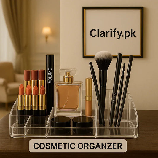 Acrylic Makeup Organizer – Multi-Compartment Cosmetic Holder