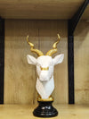 Luxury Gold Markhor Head Decorative Showpiece - Clarify.pk
