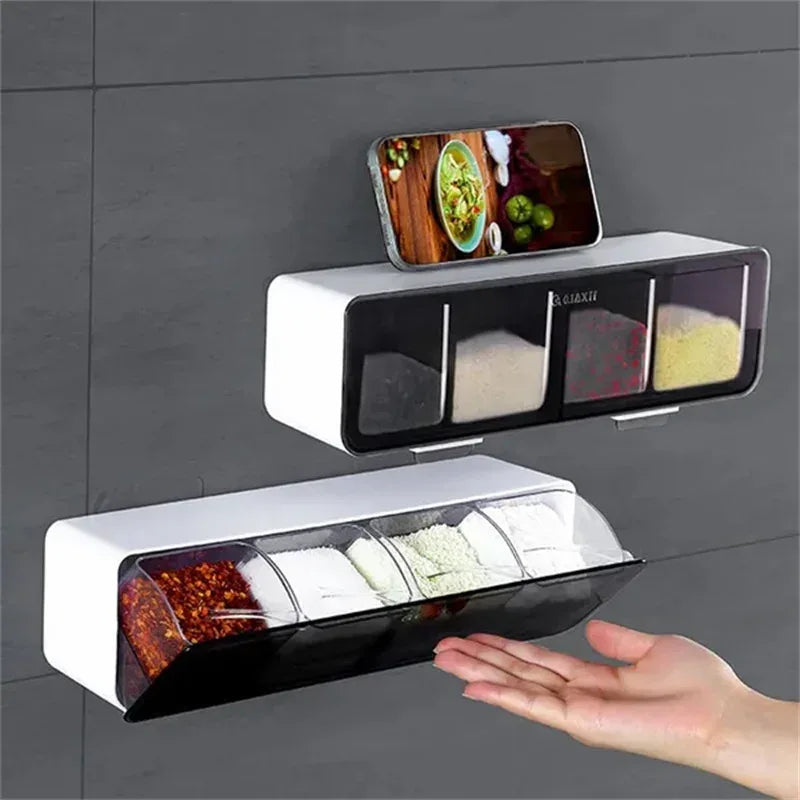 4 in 1 Spice Container Organizer – Wall Mount - Clarify.pk