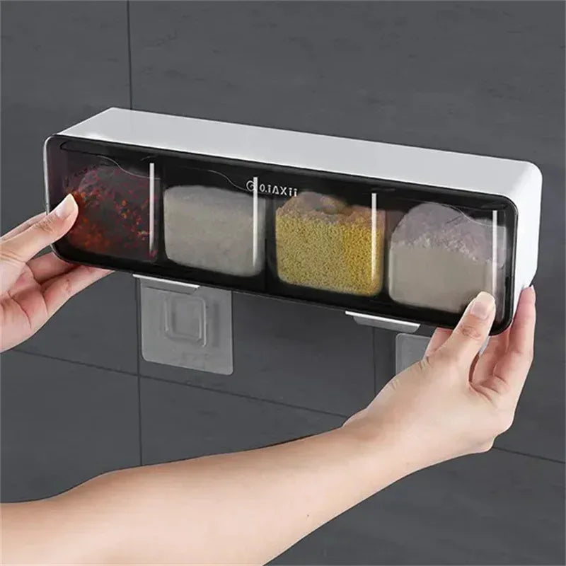 4 in 1 Spice Container Organizer – Wall Mount