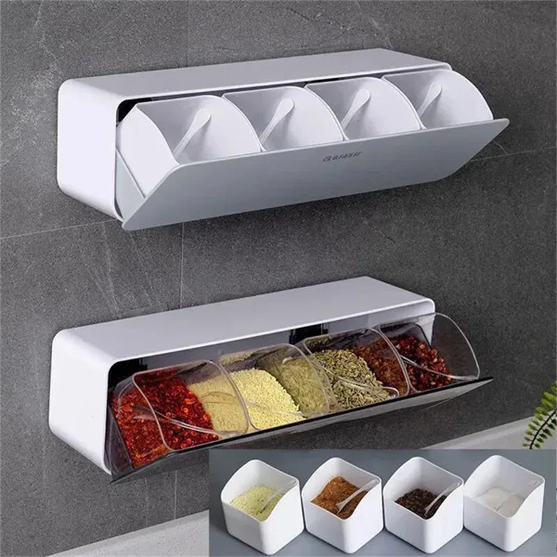 4 in 1 Spice Container Organizer – Wall Mount