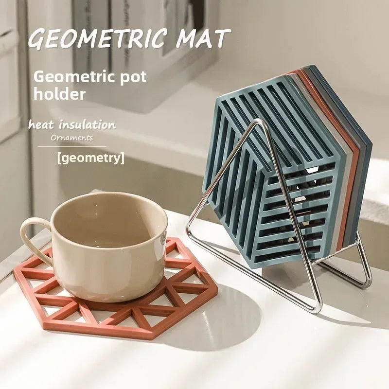 4 Pieces Heat Resistant Silicone Dining Mat Set