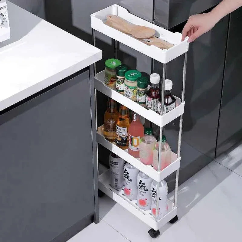 4 Tier Slide Organizer Shelf for Kitchen Storage - Clarify.pk